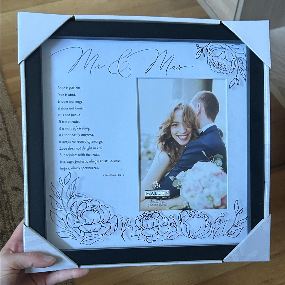 Malden Black 'Mr. & Mrs.' Decorative Wedding Photo Frame